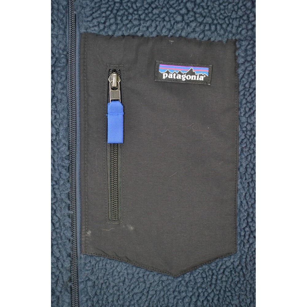 Patagonia Classic Retro X Jacket Mens Small Blue Fleece Sherpa Full Zip - Picture 4 of 16